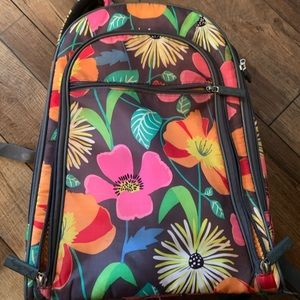 Vera Bradley Jazzy Blooms Rolling Backpack